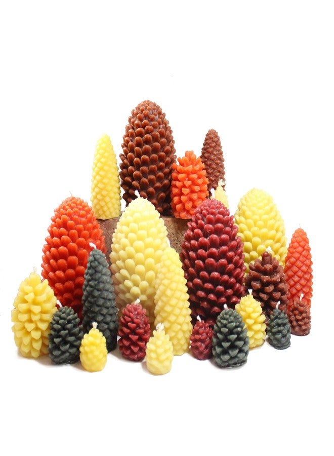 Candlestock Handmade Natural Beeswax Pinecone Candle - Slender - Chocolate - Image 2